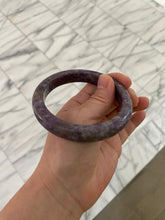 Load image into Gallery viewer, 60mm 100% natural purple/dark blue/brown/white purple mica + Tourmaline bangle SY34