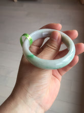 Load image into Gallery viewer, 50mm 100% natural Type A sunny green/purple oval jadeite jade bangle E51-1084