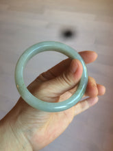 Load image into Gallery viewer, 57.3 mm Certified Type A 100% Natural green/gray Jadeite Jade bangle AZ69-0347
