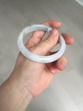 Load image into Gallery viewer, 57.5mm Certified Type A 100% Natural icy watery white purple black brown seaweeds and golden sand Jadeite Jade bangle H160-7068