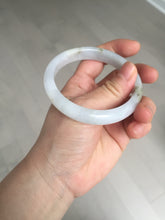 Load image into Gallery viewer, 57.5mm Certified Type A 100% Natural icy watery white purple black brown seaweeds and golden sand Jadeite Jade bangle H160-7068