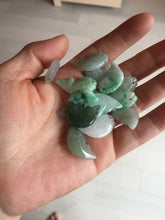 Load image into Gallery viewer, 100% Natural type A clear/ sunny green/ purple jadeite jade 3D fish Pendant BL71