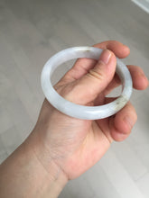 Load image into Gallery viewer, 57.5mm Certified Type A 100% Natural icy watery white purple black brown seaweeds and golden sand Jadeite Jade bangle H160-7068