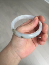 Load image into Gallery viewer, 57.5mm Certified Type A 100% Natural icy watery white purple black brown seaweeds and golden sand Jadeite Jade bangle H160-7068