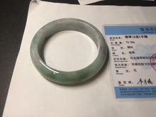 Load image into Gallery viewer, 60.2mm certified type A 100% Natural green/black/red chubby Jadeite Jade bangle B119-9123