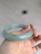 Load image into Gallery viewer, 57.3 mm Certified Type A 100% Natural green/gray Jadeite Jade bangle AZ69-0347