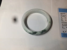 Load image into Gallery viewer, 60mm certified type A 100% Natural sunny green/dark green/white jadeite jade bangle BG25-1719