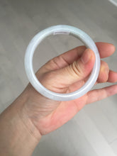 Load image into Gallery viewer, 57.5mm Certified Type A 100% Natural icy watery white purple black brown seaweeds and golden sand Jadeite Jade bangle H160-7068