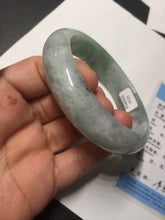 Load image into Gallery viewer, 60.2mm certified type A 100% Natural green/black/red chubby Jadeite Jade bangle B119-9123