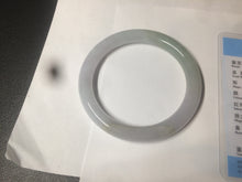 Load image into Gallery viewer, 55.5mm certified Type A 100% Natural light green/purple round cut Jadeite Jade bangle BK67-9881