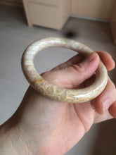 Load image into Gallery viewer, 55.6mm 100% natural beige yellow pink round cut Coral Jade (珊瑚玉) bangle SY59