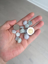 Load image into Gallery viewer, 12-13mm 100% Natural type A icy light green white purple 3D Jadeite Jade star pendant group BP3