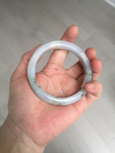 Load image into Gallery viewer, 57.5mm Certified Type A 100% Natural icy watery white purple black brown seaweeds and golden sand Jadeite Jade bangle H159-7064