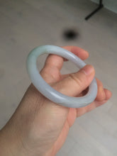 Load image into Gallery viewer, 55.5mm certified Type A 100% Natural light green/purple round cut Jadeite Jade bangle BK67-9881
