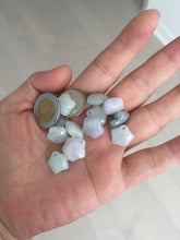 Load image into Gallery viewer, 12-13mm 100% Natural type A icy light green white purple 3D Jadeite Jade star pendant group BP3