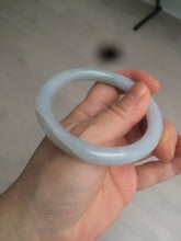 Load image into Gallery viewer, 55.5mm certified Type A 100% Natural light green/purple round cut Jadeite Jade bangle BK67-9881