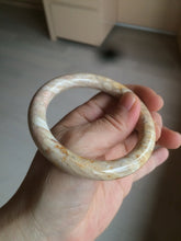 Load image into Gallery viewer, 55.6mm 100% natural beige yellow pink round cut Coral Jade (珊瑚玉) bangle SY59