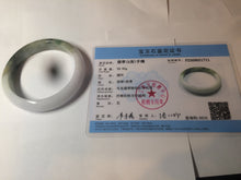 Load image into Gallery viewer, 60mm certified type A 100% Natural green/dark green/white jadeite jade bangle BG26-1711