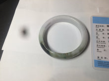 Load image into Gallery viewer, 60mm certified type A 100% Natural green/dark green/white jadeite jade bangle BG26-1711