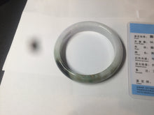 Load image into Gallery viewer, 60mm certified type A 100% Natural green/dark green/white jadeite jade bangle BG26-1711