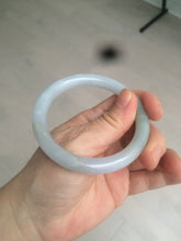 Load image into Gallery viewer, 55.5mm certified Type A 100% Natural light green/purple round cut Jadeite Jade bangle BK67-9881