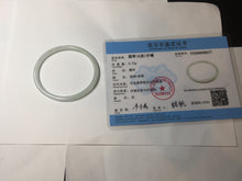 Load image into Gallery viewer, 51.5mm certified Type A 100% Natural light green purple white slim oval Jadeite Jade bangle BG221-8577