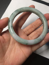 Load image into Gallery viewer, 58mm 100% natural type A certified dark green/purple jadeite jade bangle B120-3024
