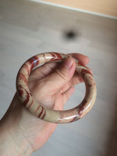 Load image into Gallery viewer, 61mm 100% natural red/pink/ round cut red jasper stone bangle CB73