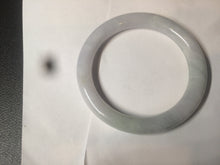 Load image into Gallery viewer, 54mm certificated Type A 100% Natural light green/white round cut Jadeite Jade bangle BK70-9864