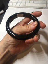 Load image into Gallery viewer, 62mm 100% Natural dark green/black meteorite Stellar Night sky nephrite bangle HT120-1016
