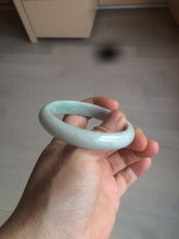 Load image into Gallery viewer, 51.5mm certified 100% natural Type A sunny green/white oval jadeite jade bangle BH57-6125