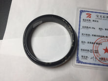 Load image into Gallery viewer, 63.9mm 100% Natural dark green/black meteorite Stellar Night sky nephrite bangle HT121-1020