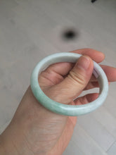 Load image into Gallery viewer, 51.5mm certified 100% natural Type A sunny green/white oval jadeite jade bangle BH57-6125