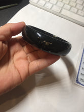 Load image into Gallery viewer, 63.9mm 100% Natural dark green/black meteorite Stellar Night sky nephrite bangle HT121-1020
