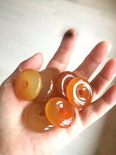 Load image into Gallery viewer, 30.5mm 100% natural icy clear red/yellow agate safety guardian donut add  on item SY25