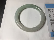 Load image into Gallery viewer, 53.7mm certified natural 100% natural Type A light green round cut jadeite jade bangle BP6-4993