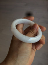 Load image into Gallery viewer, 52.9mm 100% natural Type A light purple/white jadeite jade bangle K109-8010