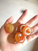 Load image into Gallery viewer, 30.5mm 100% natural icy clear red/yellow agate safety guardian donut add  on item SY25