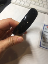 Load image into Gallery viewer, 63.9mm 100% Natural dark green/black meteorite Stellar Night sky nephrite bangle HT121-1020