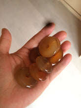 Load image into Gallery viewer, 30.5mm 100% natural icy clear red/yellow agate safety guardian donut add  on item SY25