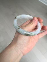 Load image into Gallery viewer, 57.5mm Certified Type A 100% Natural icy watery white purple black brown Jadeite Jade bangle H156-7041