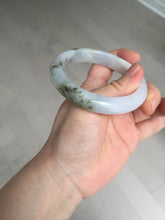 Load image into Gallery viewer, 57.5mm Certified Type A 100% Natural icy watery white purple black brown Jadeite Jade bangle H156-7041
