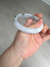 Load image into Gallery viewer, 57.5mm Certified Type A 100% Natural icy watery white purple black brown Jadeite Jade bangle H156-7041
