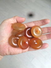 Load image into Gallery viewer, 30.5mm 100% natural icy clear red/yellow agate safety guardian donut add  on item SY25