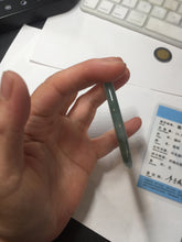 Load image into Gallery viewer, 56.5mm Certified Type A 100% Natural icy watery spring-water green/blue/gray Guatemala slim round cut Jadeite bangle PA105-5541