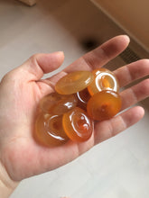 Load image into Gallery viewer, 30.5mm 100% natural icy clear red/yellow agate safety guardian donut add  on item SY25