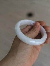 Load image into Gallery viewer, 52.9mm 100% natural Type A light purple/white jadeite jade bangle K109-8010