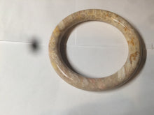 Load image into Gallery viewer, 55.6mm 100% natural beige yellow pink round cut Coral Jade (珊瑚玉) bangle SY59