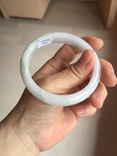 Load image into Gallery viewer, 56.3mm certified 100% natural type A icy watery green/purple jadeite jade bangle AR114-3556
