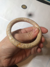 Load image into Gallery viewer, 55.6mm 100% natural beige yellow pink round cut Coral Jade (珊瑚玉) bangle SY59